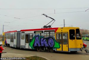 Tramvaie vandalizate de persoane certate cu bunul simţ