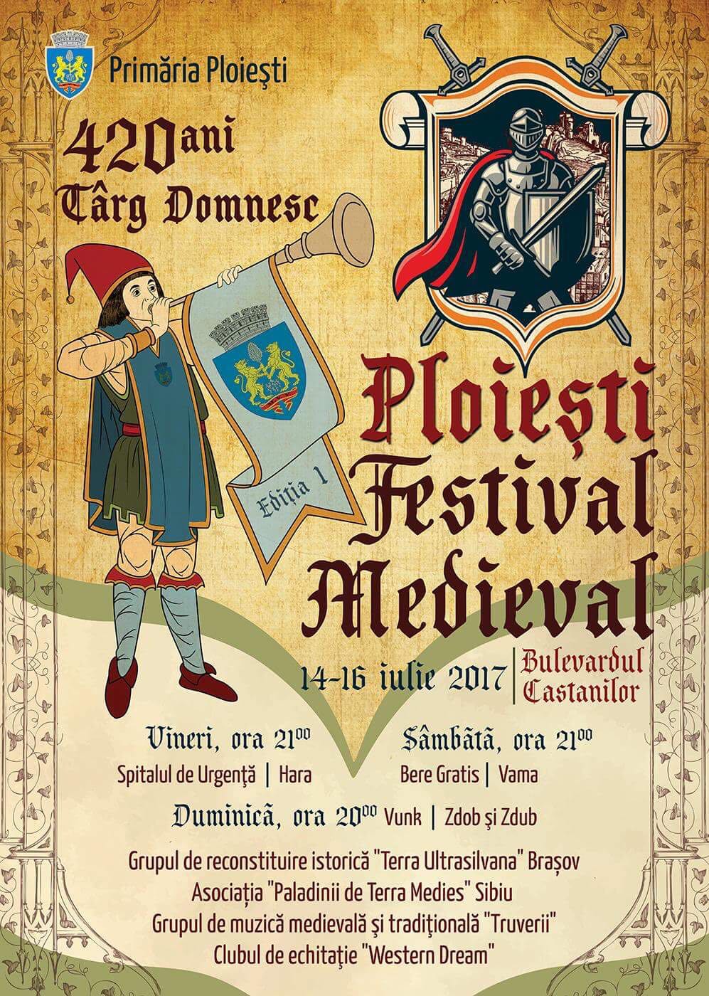 Festivalul Medieval de la Ploiești. Vezi PROGRAMUL COMPLET!