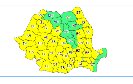 avertizare de ploi torenţiala în Prahova