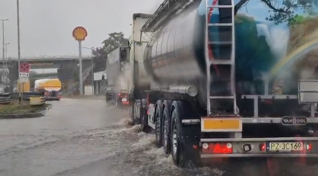 Inundații la Vama Giurgiu-Ruse