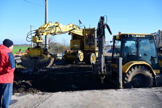 Lucrările la trecerea la nivel cu calea ferată