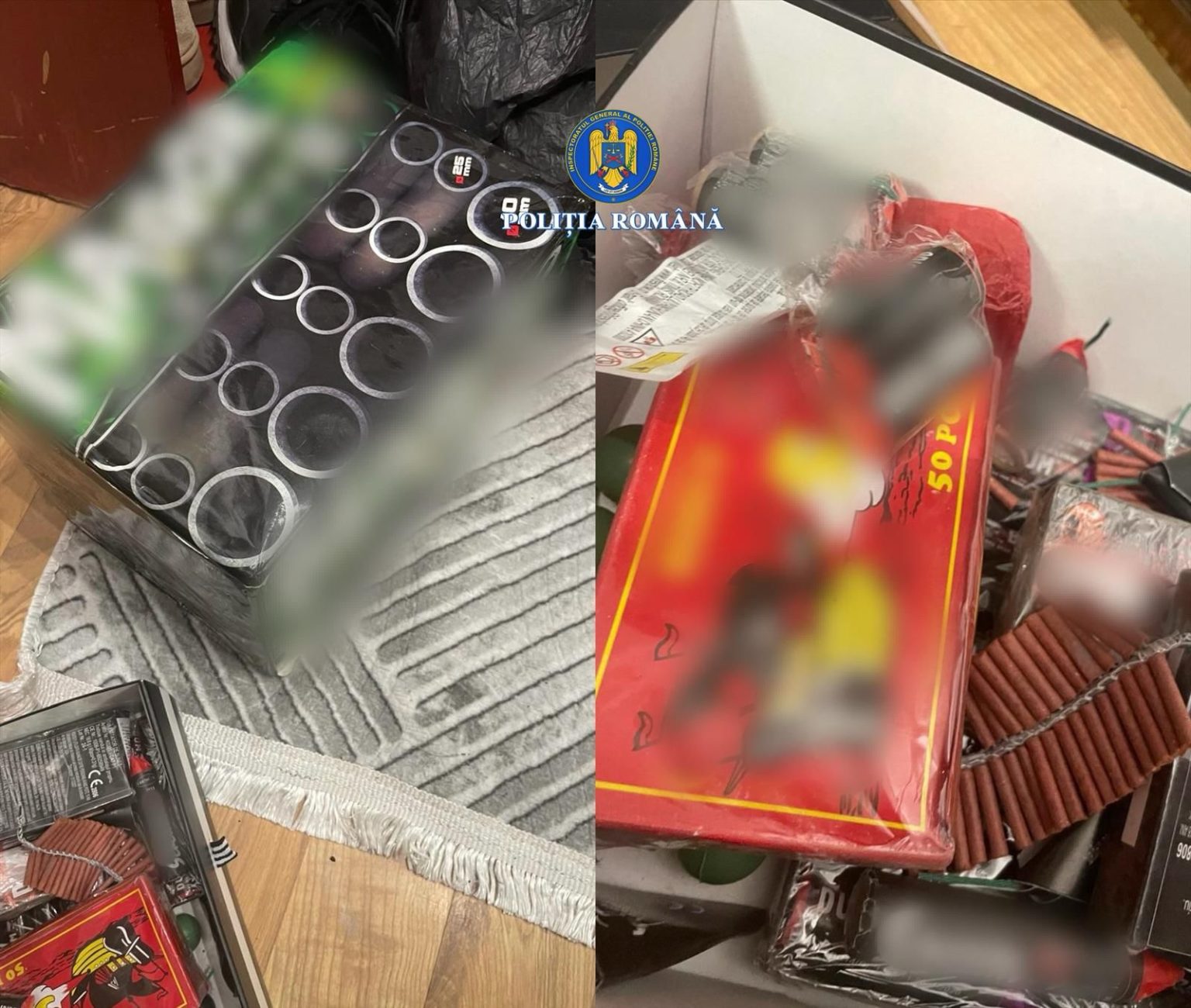 200 kg de articole pirotehnice