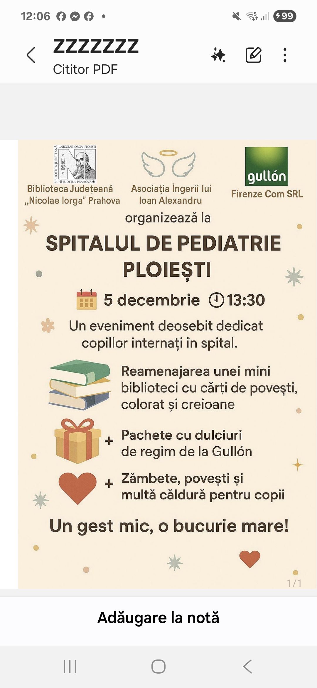 Mini biblioteca de la Spitalul de Pediatrie