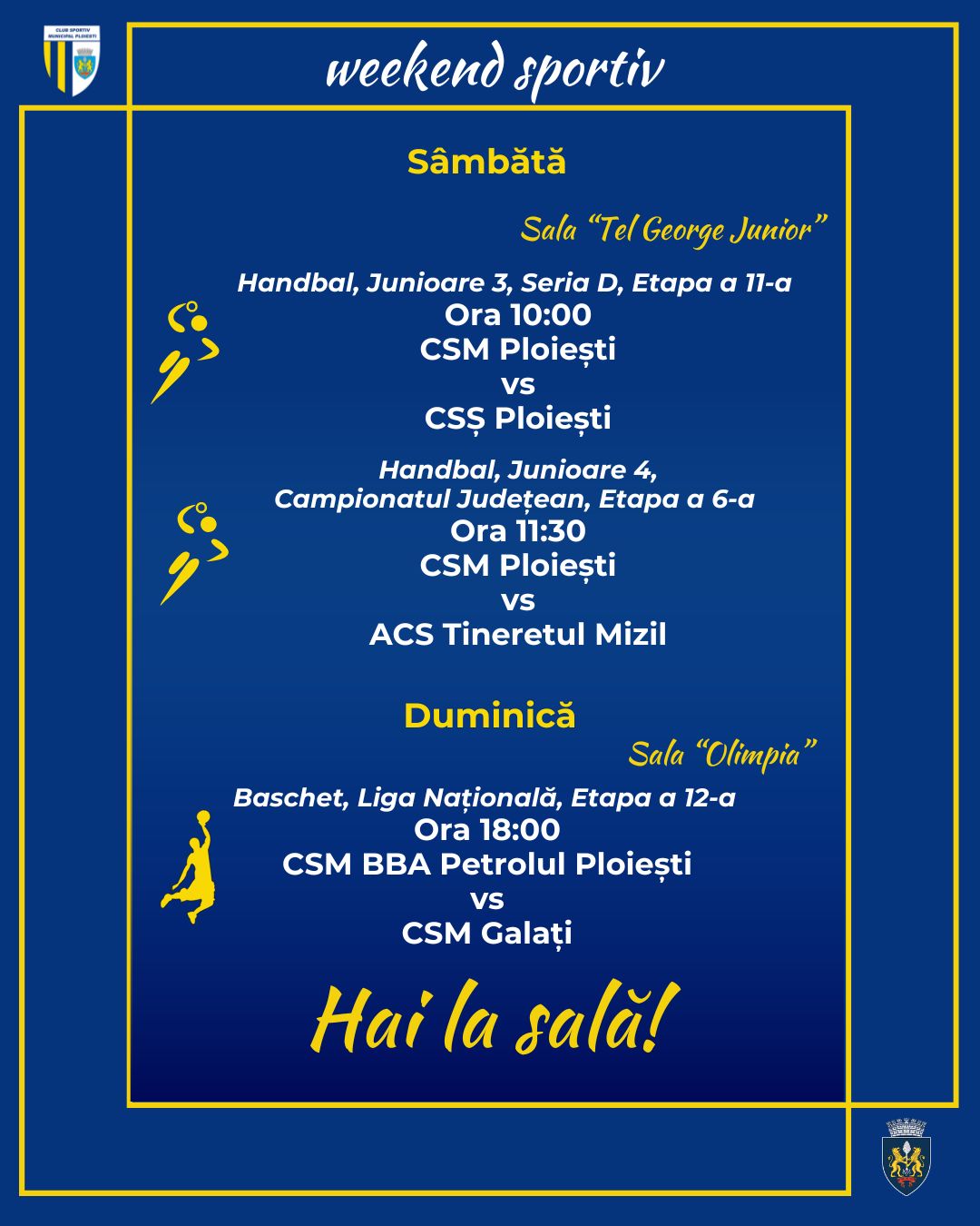 Weekend cu multe meciuri oficiale