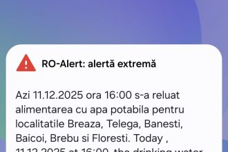 A fost emis mesaj RO-Alert