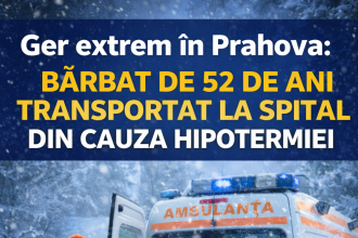 Prahovean transportat la spital