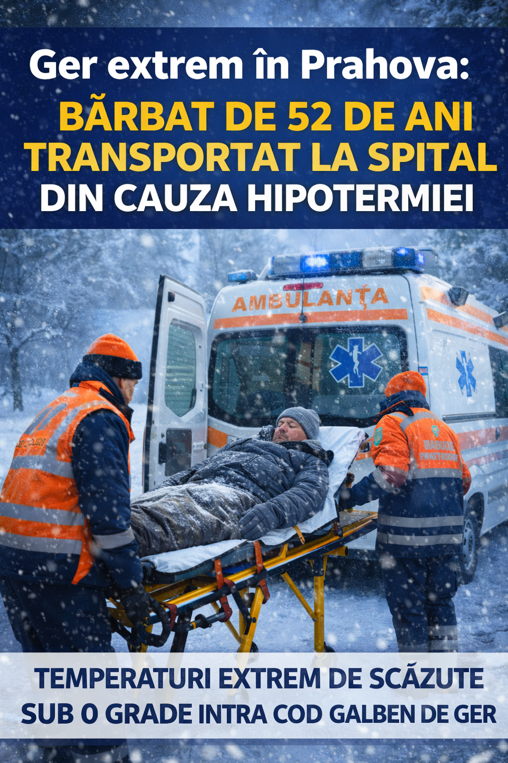 Prahovean transportat la spital
