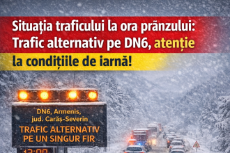 Situația traficului la ora prânzului