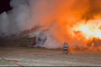 Incendiu extrem de violent la Fulga