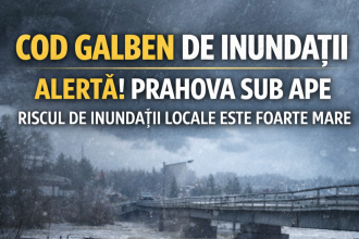 Prahova sub Cod Galben de inundații