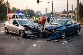 Accident în intersecție