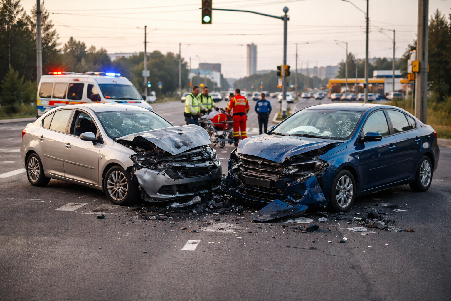 Accident în intersecție