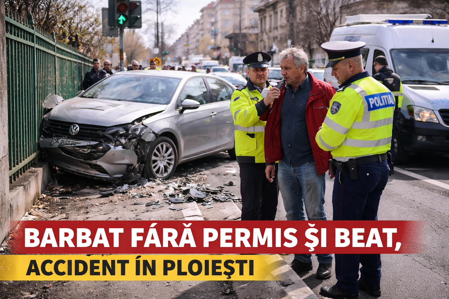 Bărbat fără permis și beat