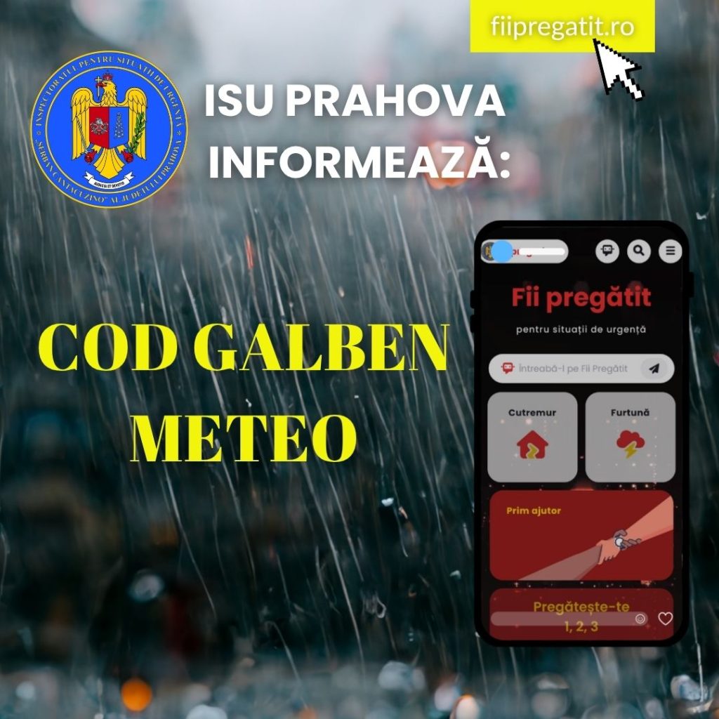 ATENȚIONARE METEOROLOGICĂ