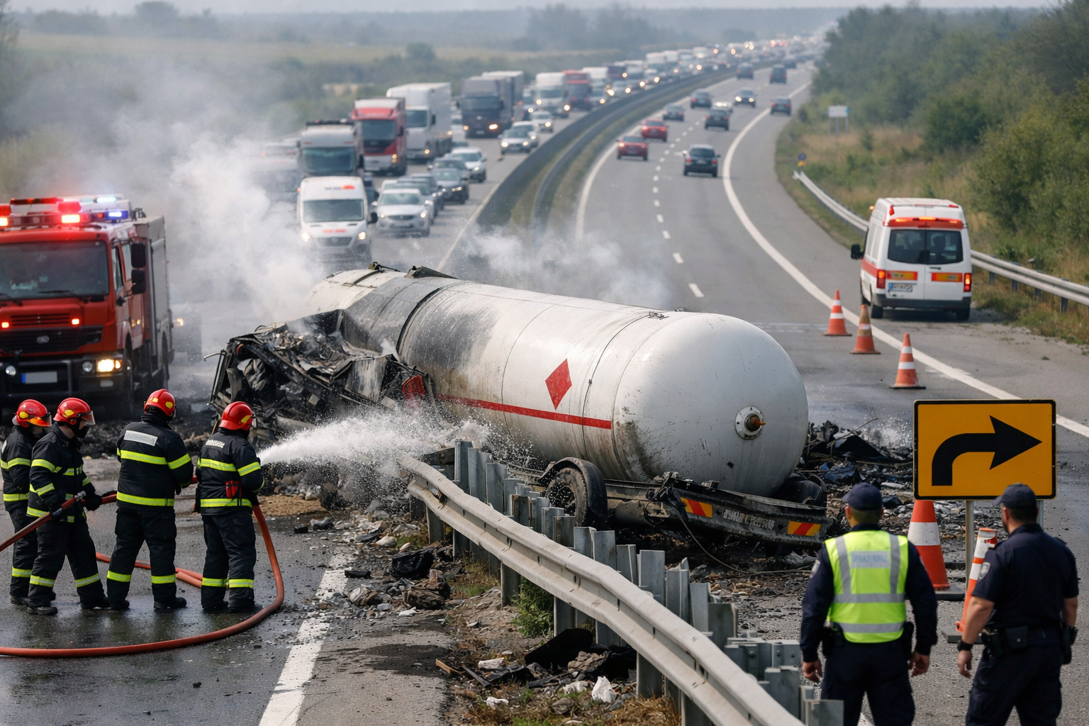 Alertă pe Autostrada A3