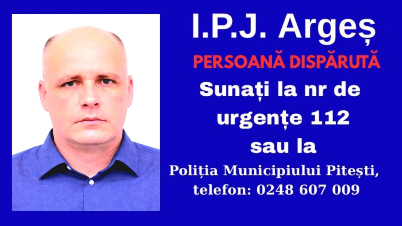 Bărbat dispărut în Pitești