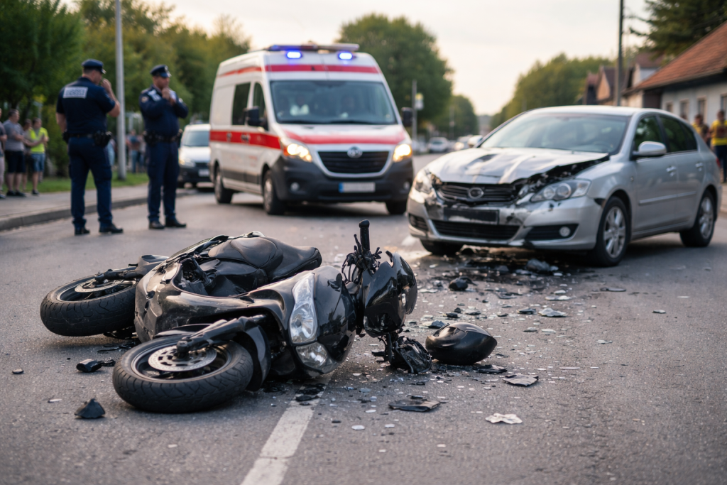 Adolescentă rănită grav într-un accident pe DN 72. Traficul, îngreunat 