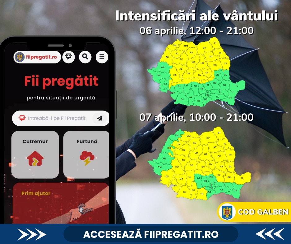 Meteorologii au emis două atenționări