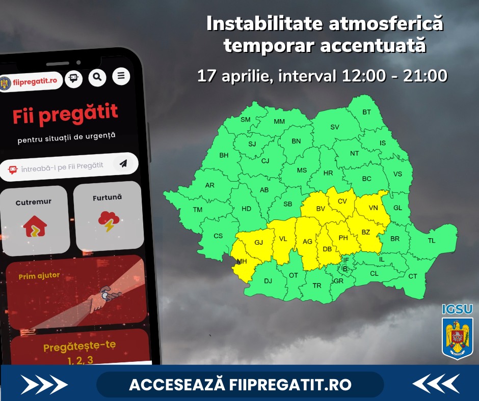 COD GALBEN de vreme severă