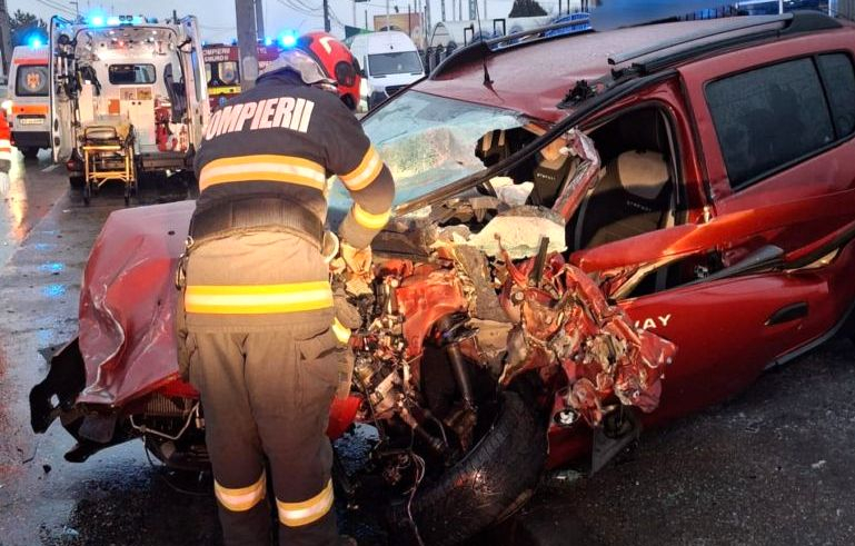 Accident grav pe DN 72A