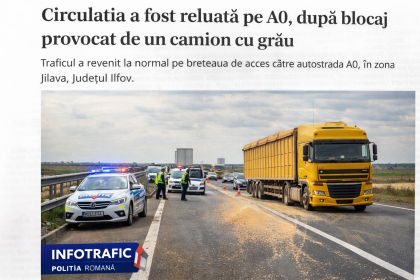 Circulația a fost reluată pe A0,