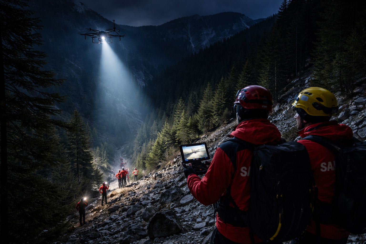 Persoană căutată cu drona