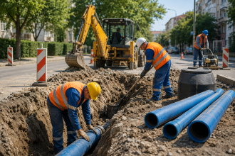 Lucrări la rețelele de apă