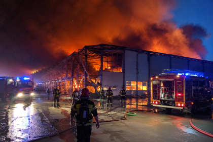 Explozie urmată de incendiu