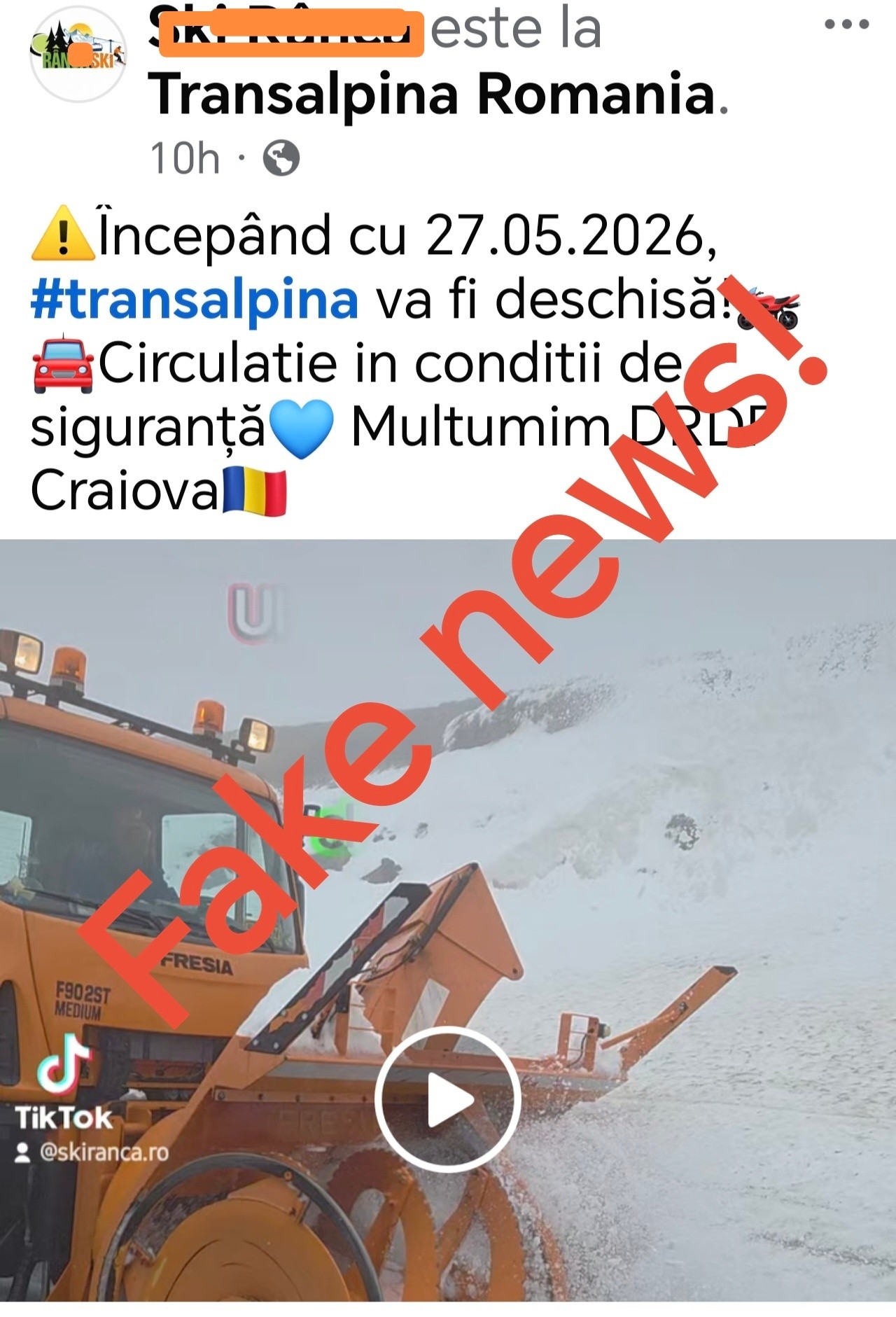 Atenționare oficială