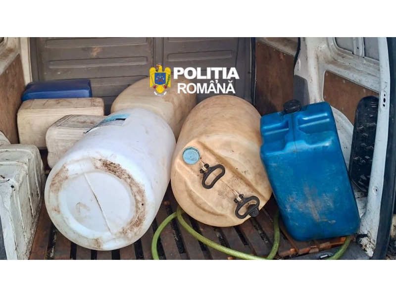 Doi bărbați reținuți după furt de combustibil