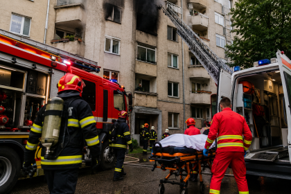 Incendiu într-un apartament