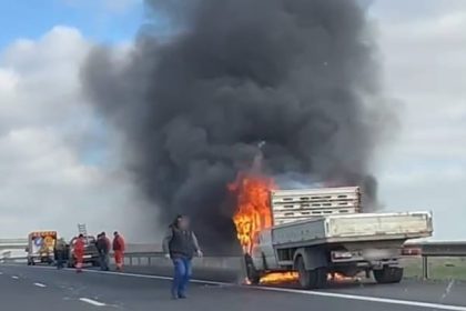 Incendiu pe Autostrada A1