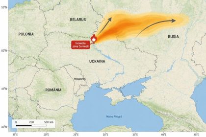Incendiu în zona Cernobîl