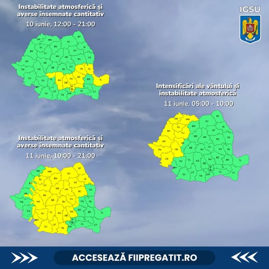 Cod galben de vreme instabilă