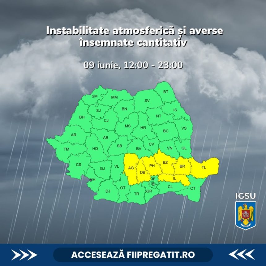 Cod galben de instabilitate atmosferică