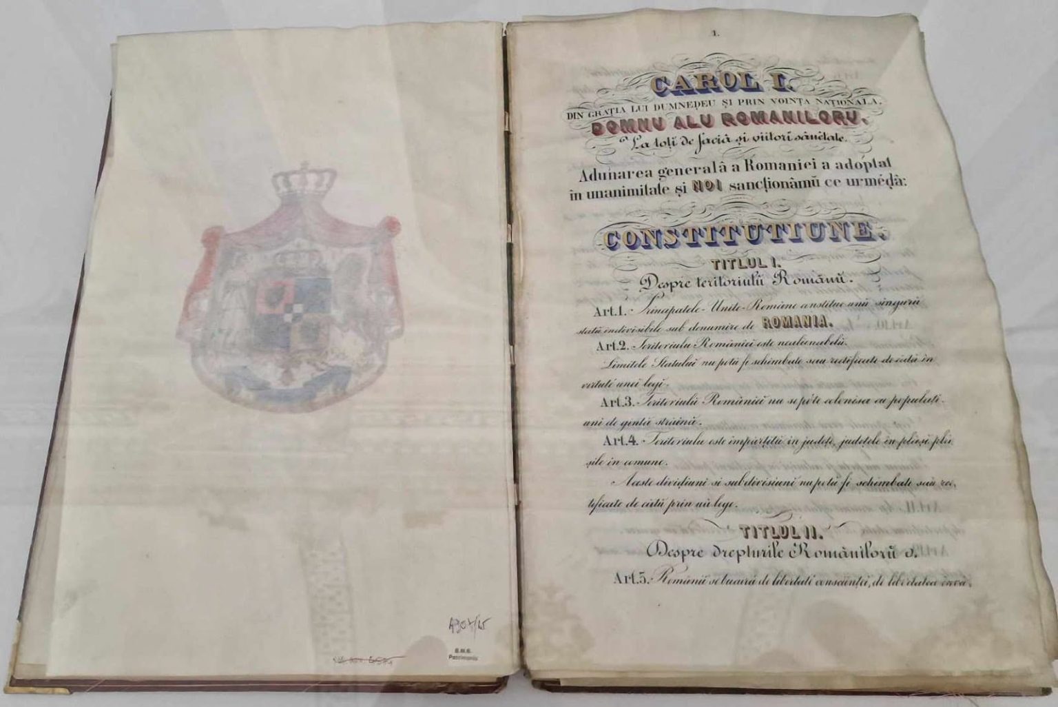 160 de ani de la prima Constituție