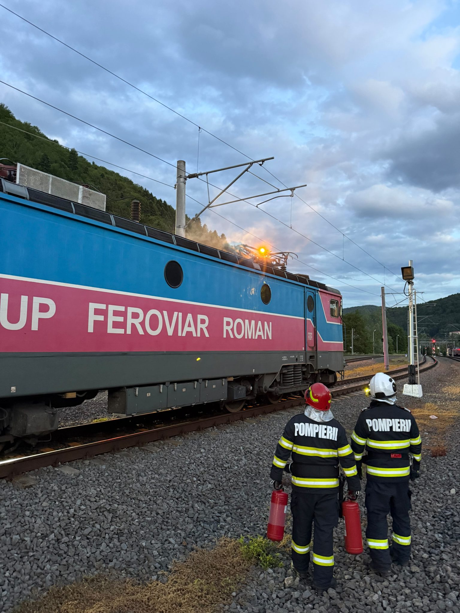 Incendiu la o locomotivă
