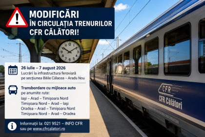 Modificări importante în circulația trenurilor