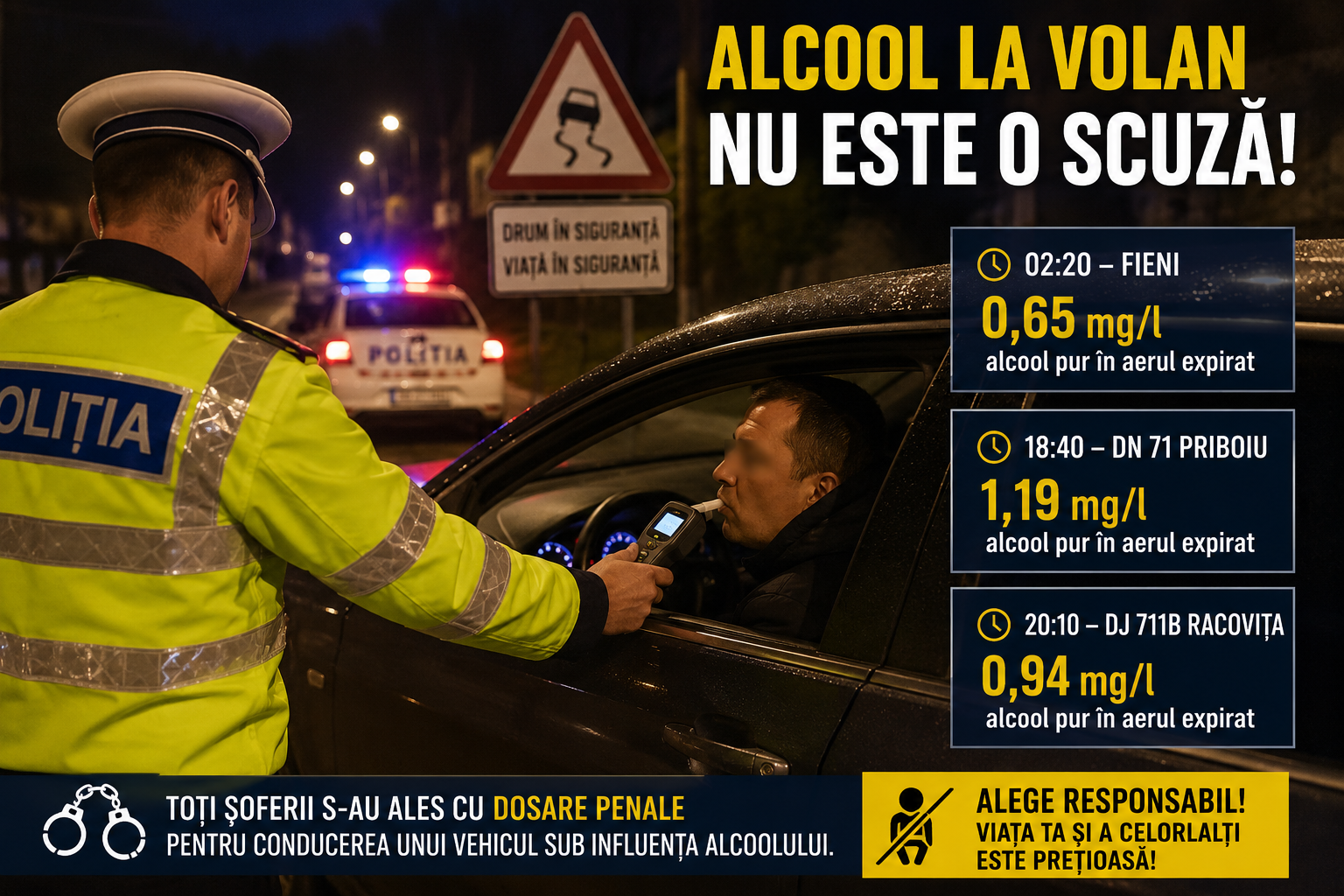 Trei șoferi băuțI