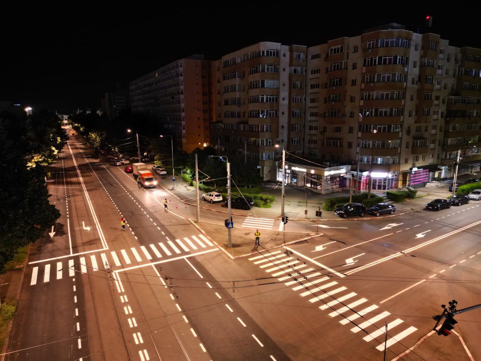 Lucrările pentru marcajele rutiere