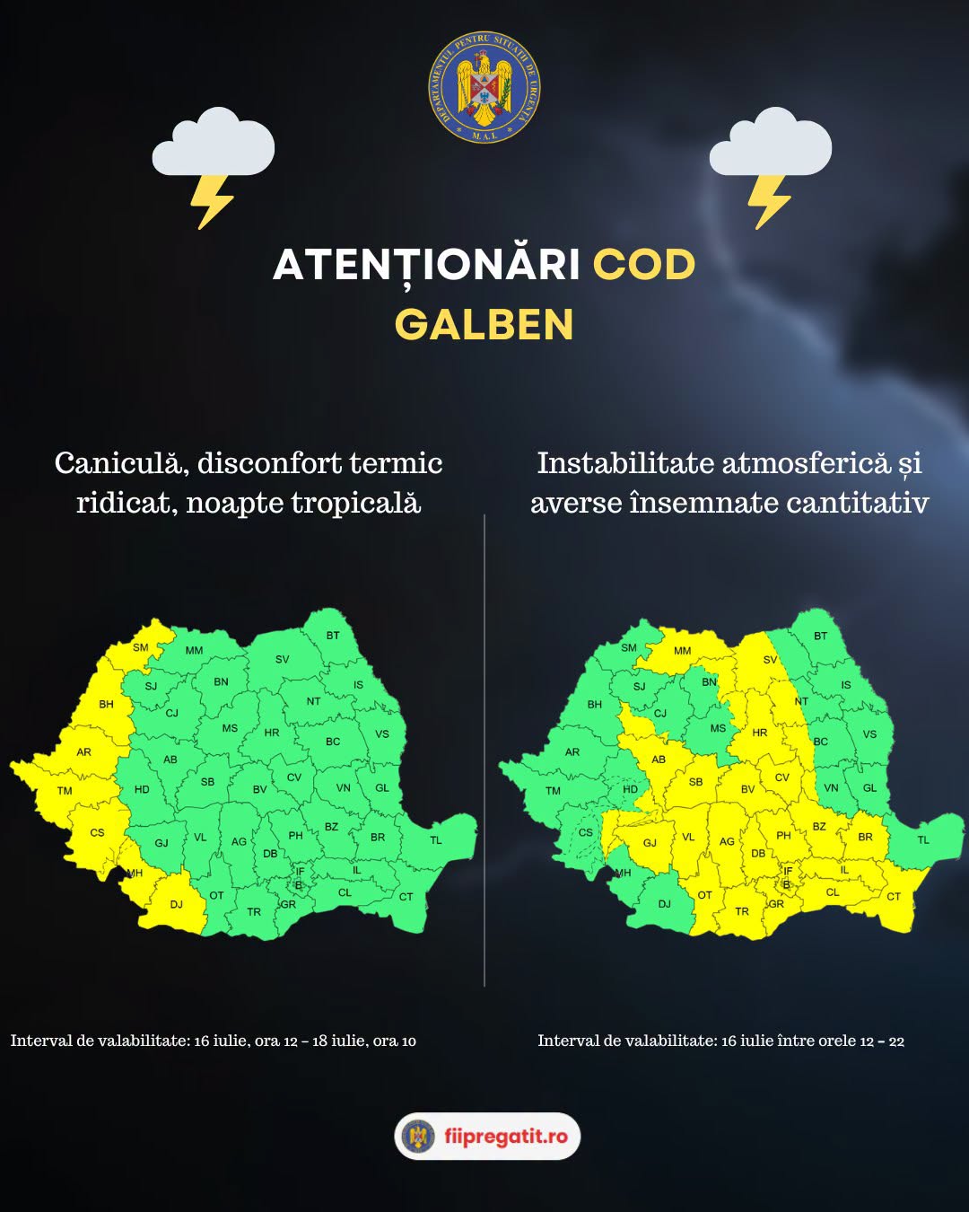 Cod galben dublu
