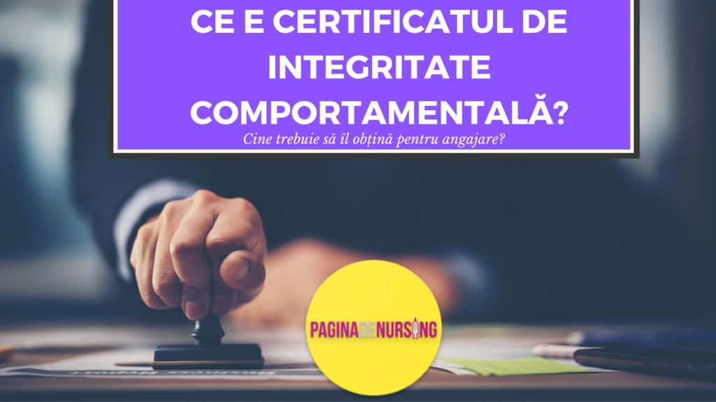 Certificatul de integritate comportamentală