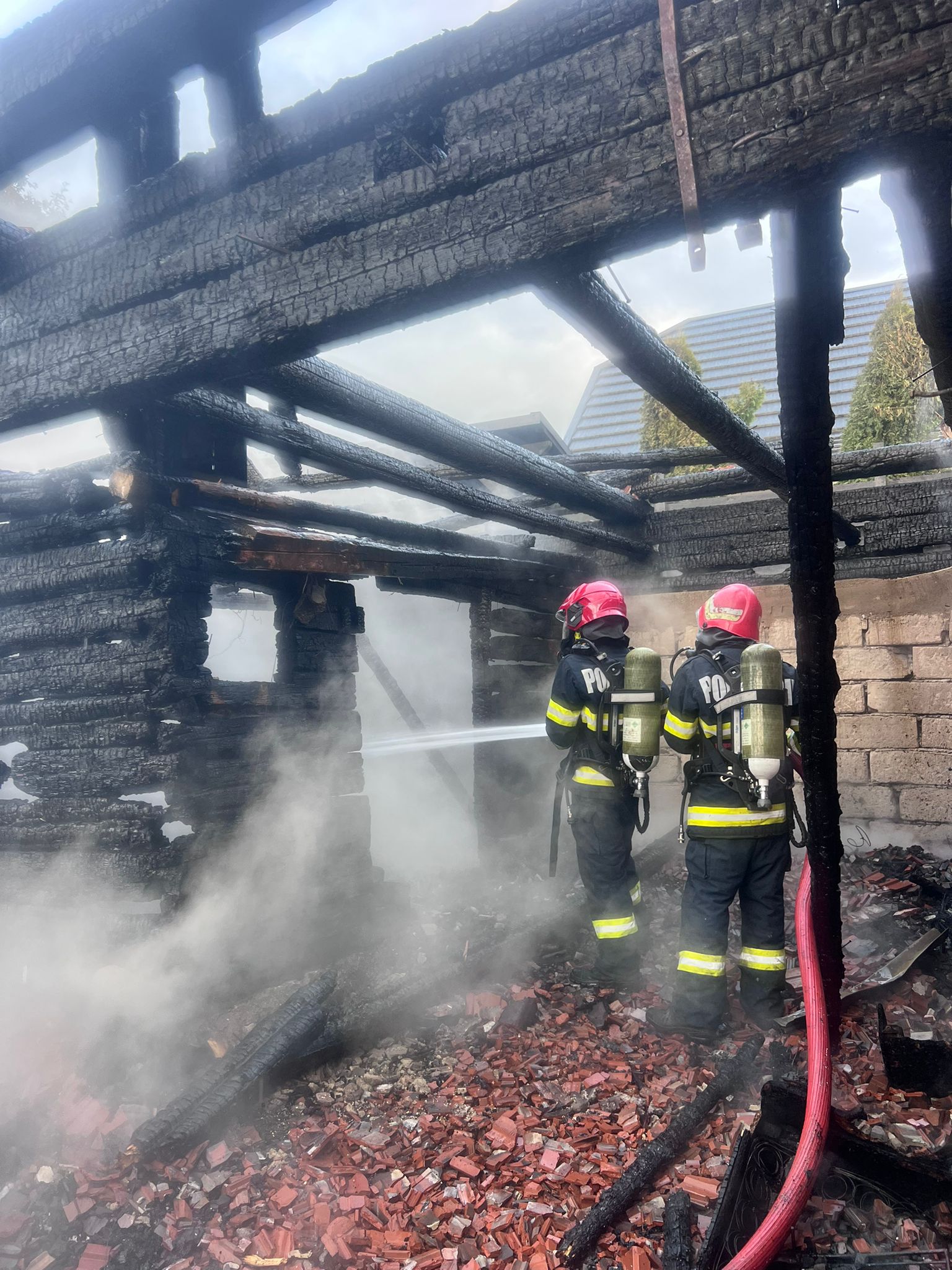 Incendiu puternic la Bran