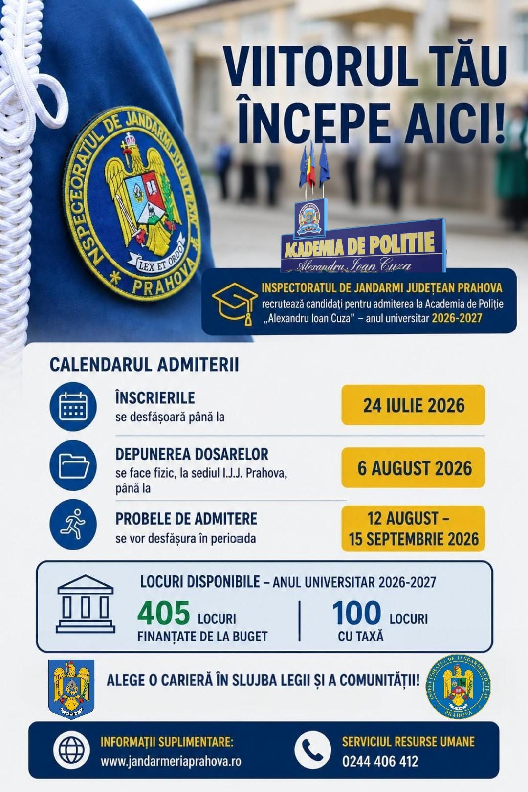 Jandarmeria Prahova dă startul recrutărilor