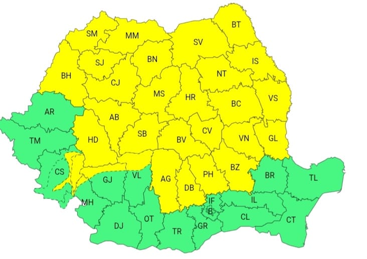 Vremea se schimbă brusc