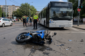 Motociclist rănit
