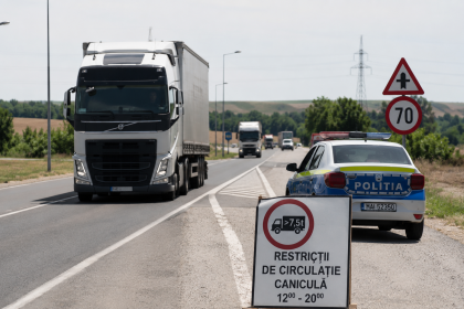 Canicula oprește traficul greu