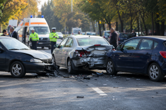 Accident în lanț la Târgoviște