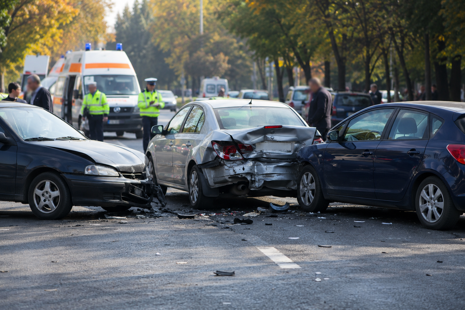 Accident în lanț la Târgoviște